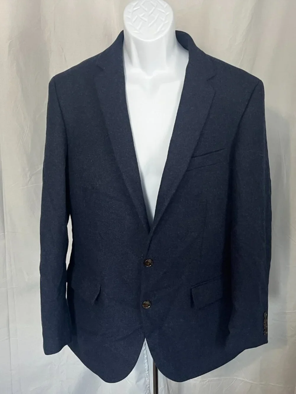 🧥 J.Crew Thompson Wool Blend Sport Coat Blazer Men's Solid Blue 40R ⭐